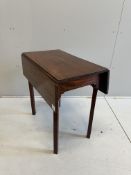 A 19th century mahogany Pembroke table, width 43cm, depth 69cm, height 72cm