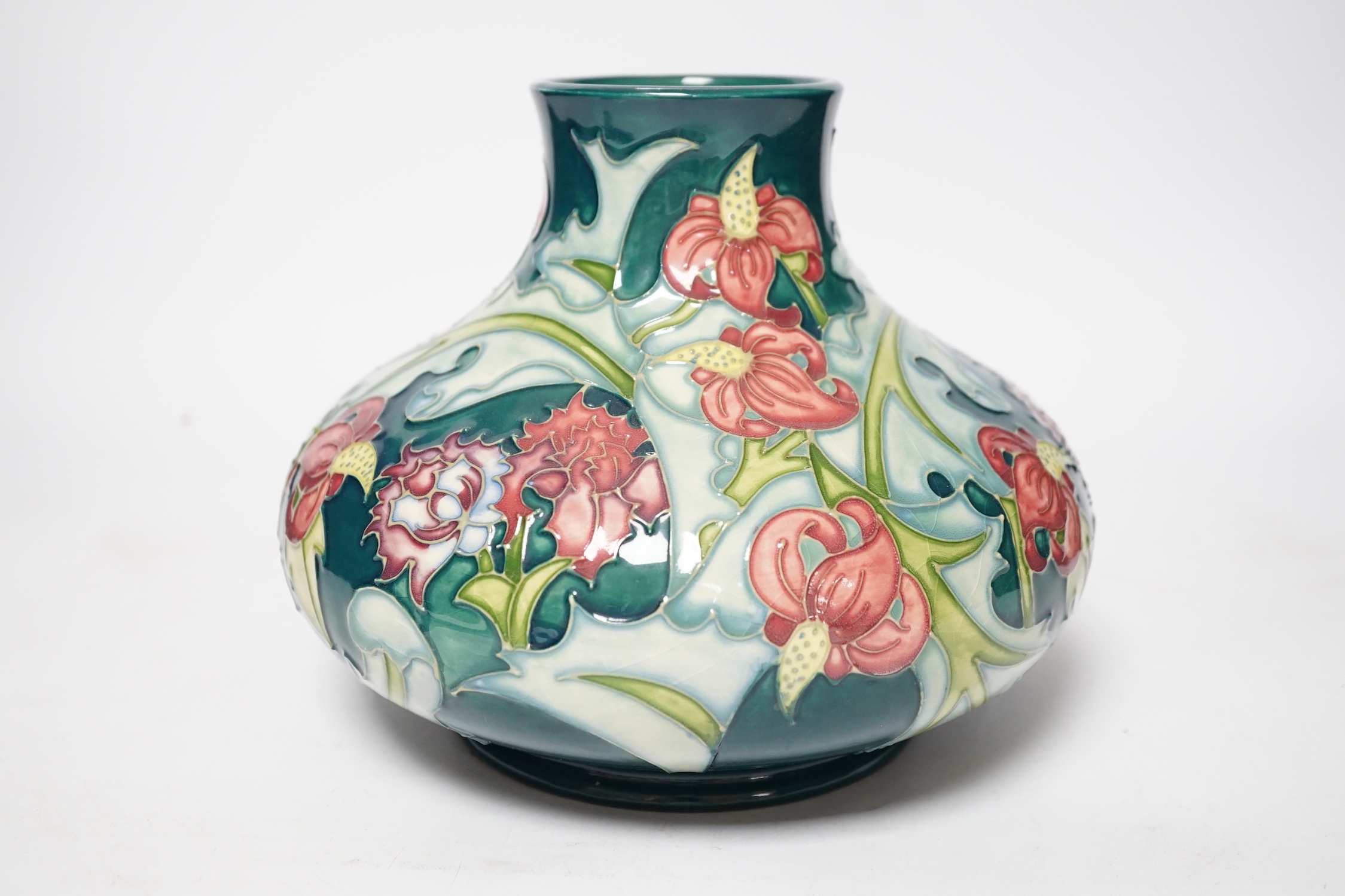 A Moorcroft Leicester pattern squat baluster vase, 16.5cm - Image 2 of 4