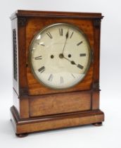 A George IV twin fusee mahogany bracket clock, 40cm