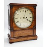 A George IV twin fusee mahogany bracket clock, 40cm