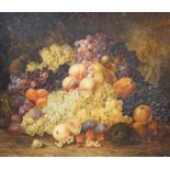 Thomas Whittle Snr. (1803 - 1887) oil on canvas, Still life of fruit, signed and dated 1866,