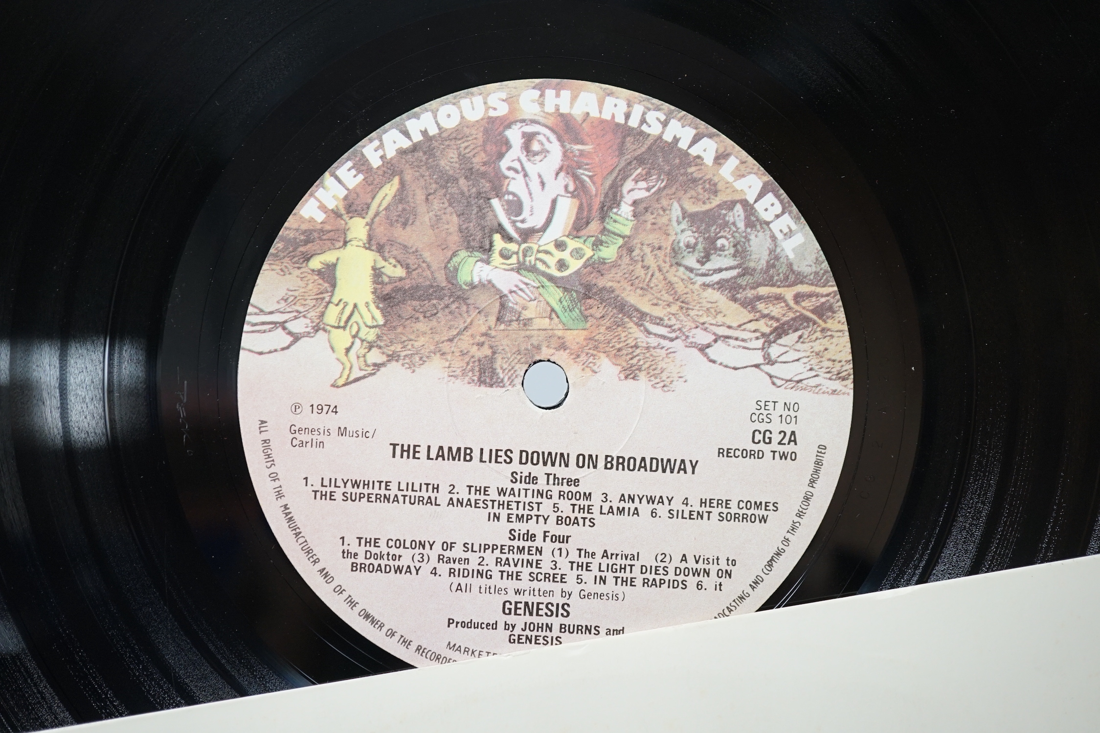 Two Genesis LP record albums; Nursery Cryme (CAS.1052) And the lamb lies down on Broadway (CG1A), - Image 5 of 6