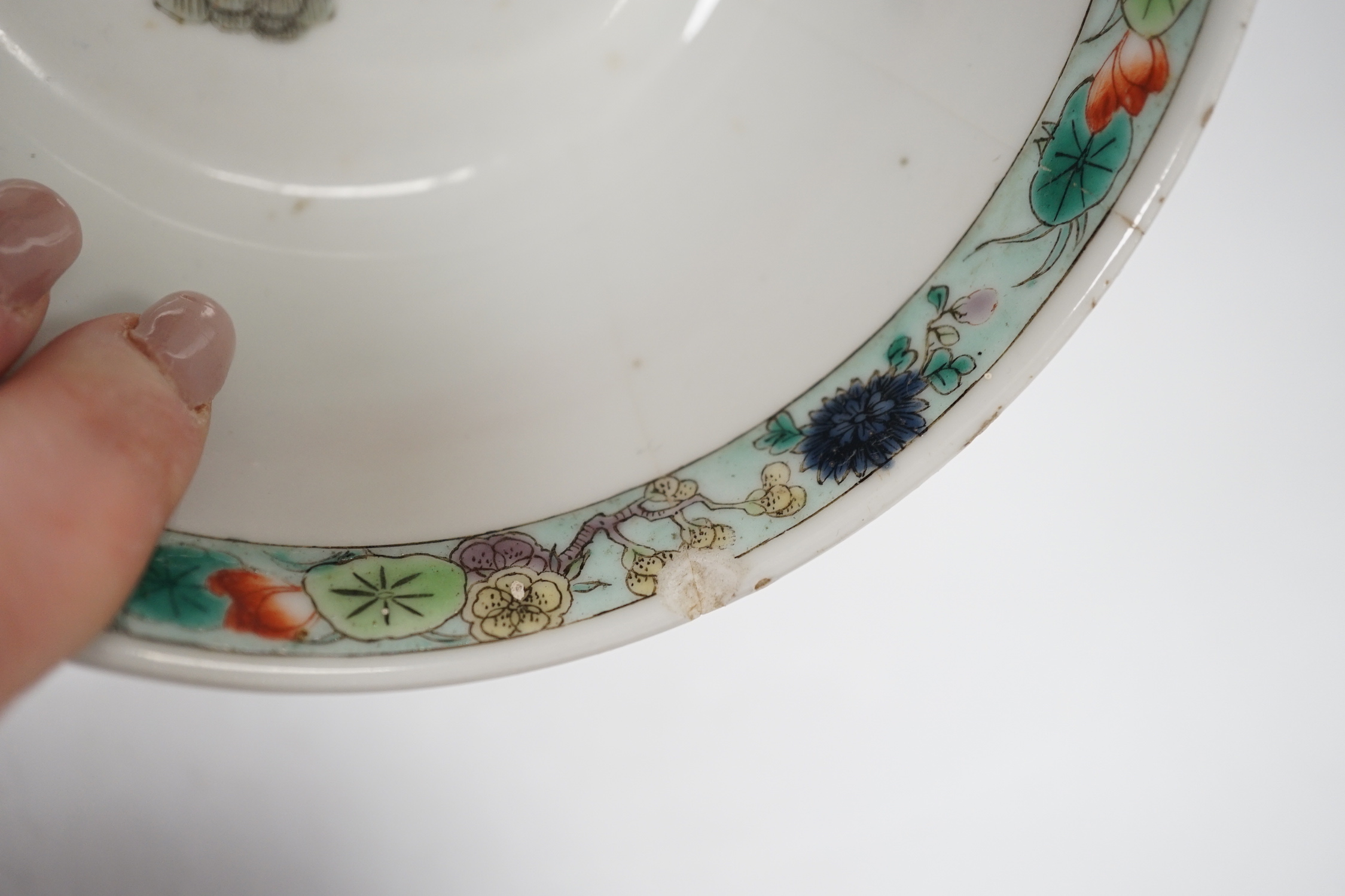 Two Chinese enamelled porcelain bowls, one for the Thai market, late Qing period, largest 16cm in - Image 8 of 10