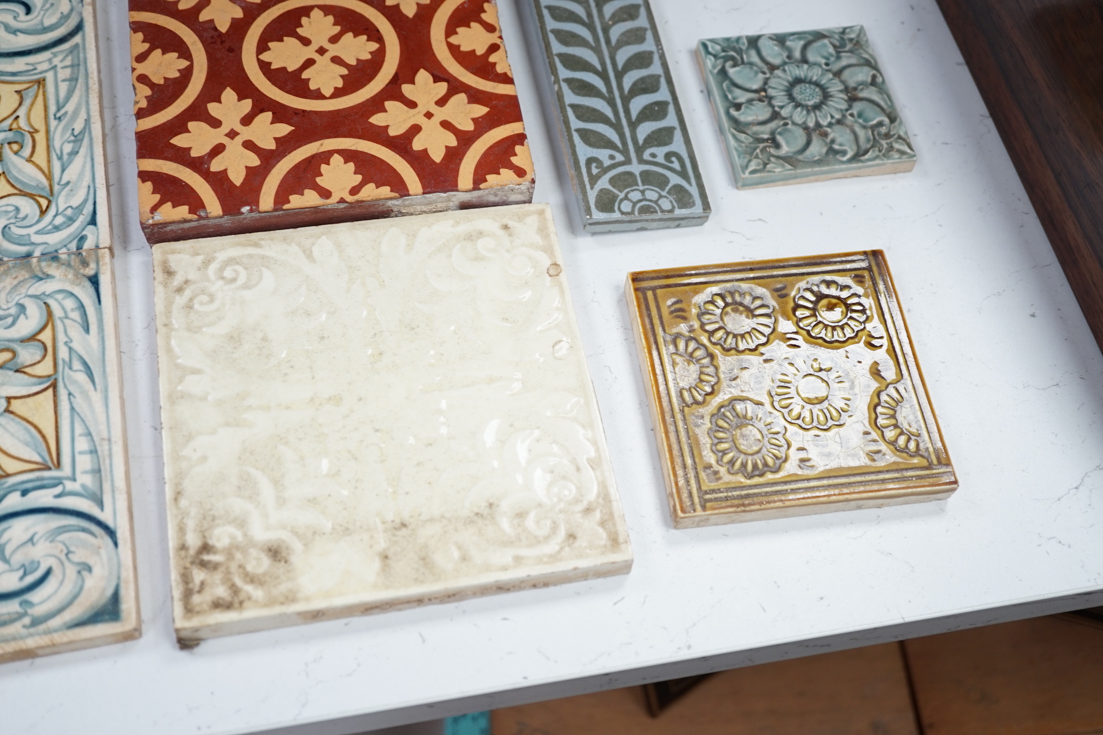 A quantity of various 19th century and later tiles including Mintons, William Brownfield etc, - Image 6 of 6