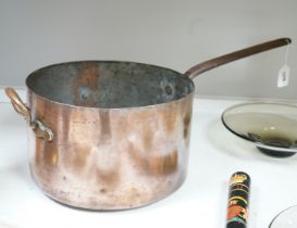 A large Victorian copper boiling pan, 71cm long