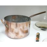 A large Victorian copper boiling pan, 71cm long