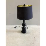 A contemporary table lamp, height including shade 72cm