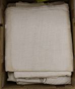 Six pieces of French coarse linen