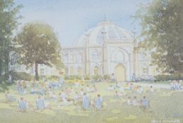 Henry Miller, colour print, The Dome, Brighton, signed in pencil, limited edition 129/850, details
