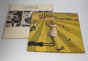 Two Genesis LP record albums; Nursery Cryme (CAS.1052) And the lamb lies down on Broadway (CG1A),