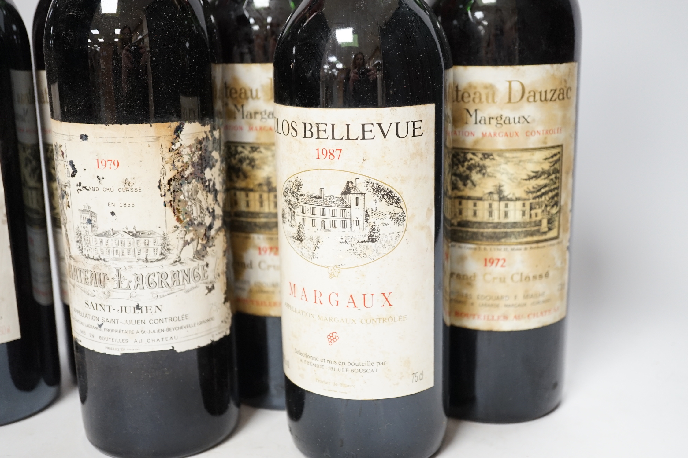 Three bottles of Chateau Dauzac Margaux 1972 and three other bottles Chateau Du Glana Saint Julien - Image 3 of 4