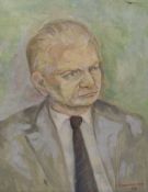 J. Charnotet, oil on canvas, Portrait of a gentleman, signed and dated '59, 54 x 44cm