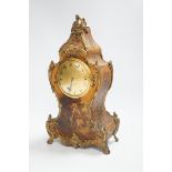 A Vernis Martin style mantel clock, 33cm high
