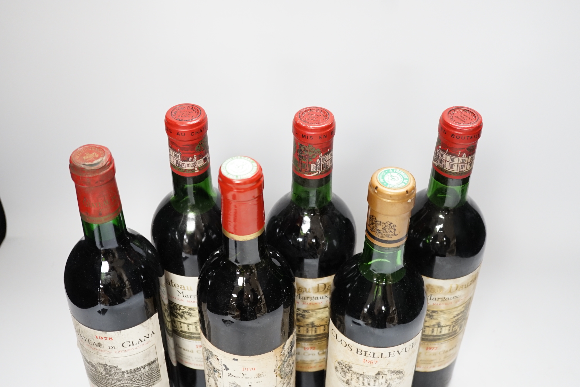 Three bottles of Chateau Dauzac Margaux 1972 and three other bottles Chateau Du Glana Saint Julien - Image 4 of 4