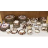 A Collection of Bloor period to Royal Crown Derby Imari pattern dinner and tea ware including dinner