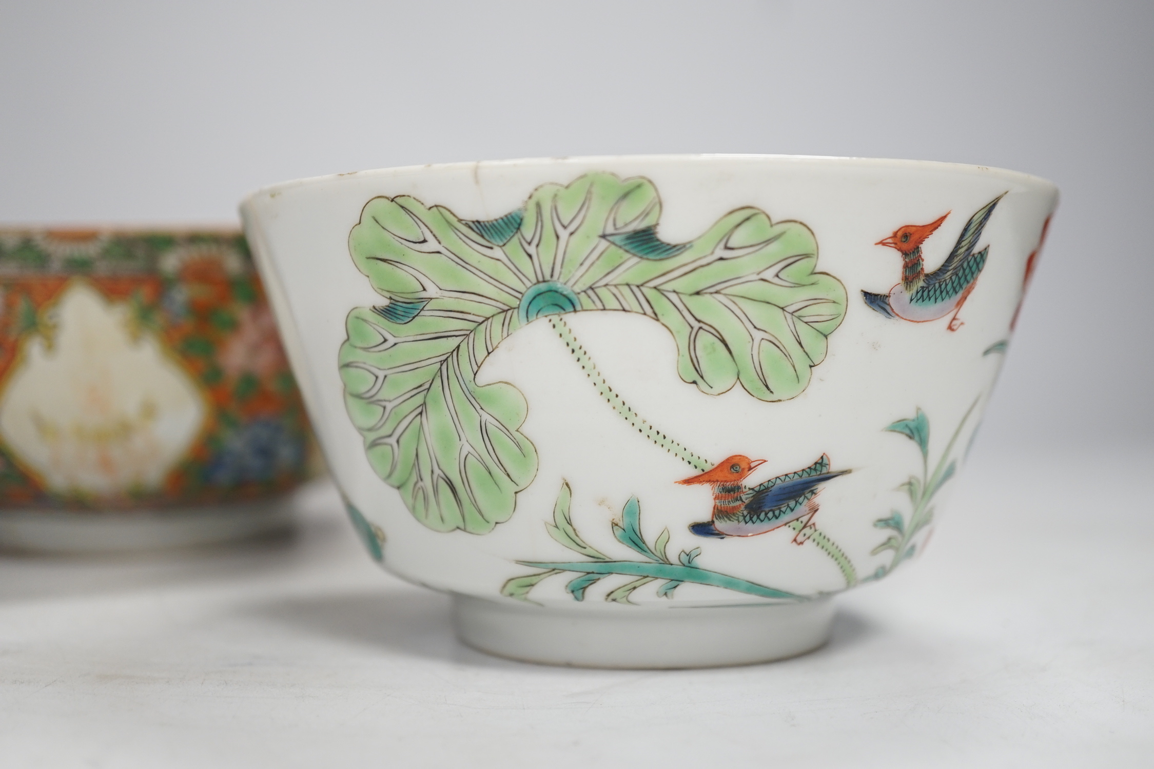 Two Chinese enamelled porcelain bowls, one for the Thai market, late Qing period, largest 16cm in - Image 2 of 10