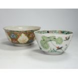 Two Chinese enamelled porcelain bowls, one for the Thai market, late Qing period, largest 16cm in