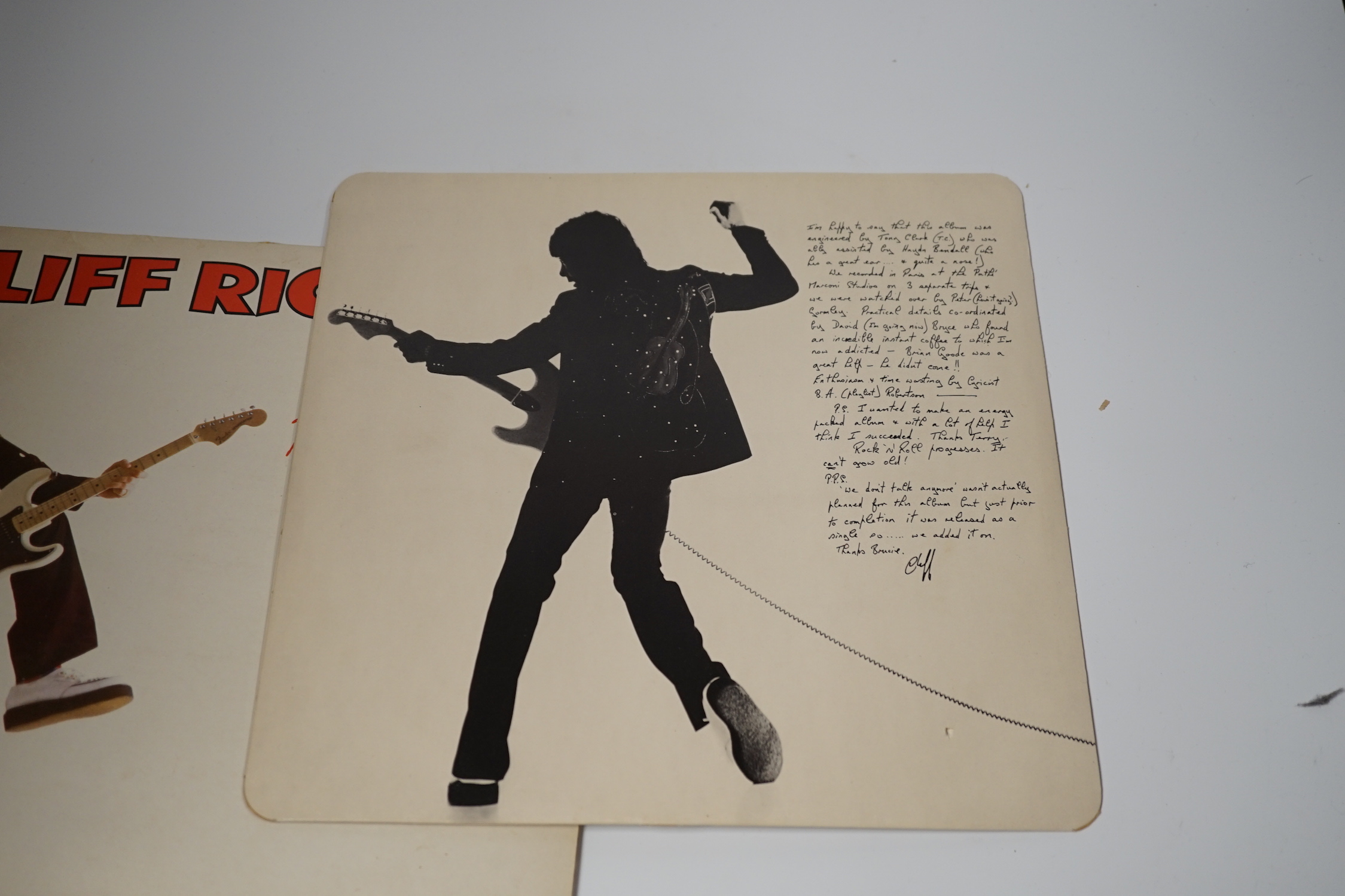 A signed Cliff Richard LP record album; Rock ‘n’ Roll Juvenile, EMC3307, signed in ballpoint ink - Image 3 of 8