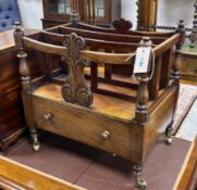 A Victorian mahogany Canterbury, width 49cm, depth 35cm, height 51cm