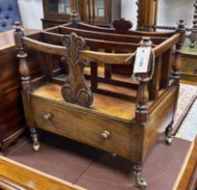 A Victorian mahogany Canterbury, width 49cm, depth 35cm, height 51cm