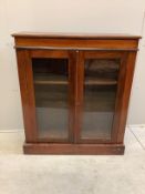 A late Victorian mahogany bookcase, width 89cm, depth 32cm, height 101cm