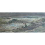 George Frayne (19th / 20th. C) oil on board, 'Rescue at Sea', signed, 17 x 34cm