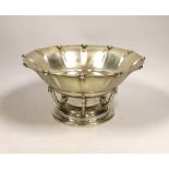 An early 20th century Swedish planished white metal circular fruit bowl, by Karl Anderson, date