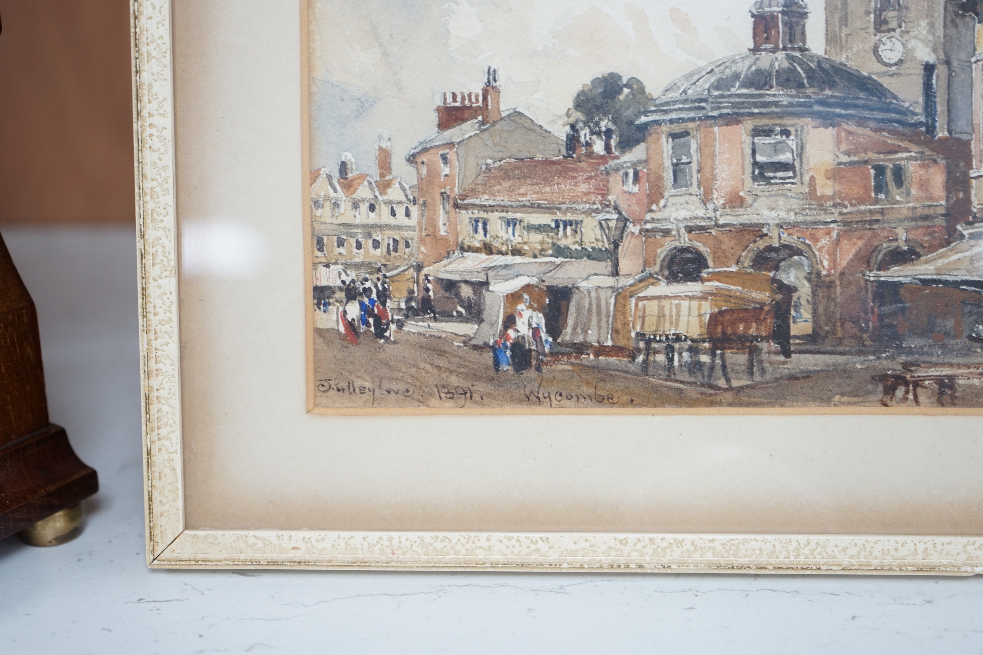 John Fulleylove (1845-1908) watercolour, ‘Wycombe’, signed and dated 1891, 12 x 17cm - Image 3 of 3