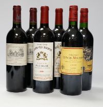 Six bottles of Grand Cru 2000 - two bottles of Chateau Cantemerle, two bottles of Chateau Lynch-