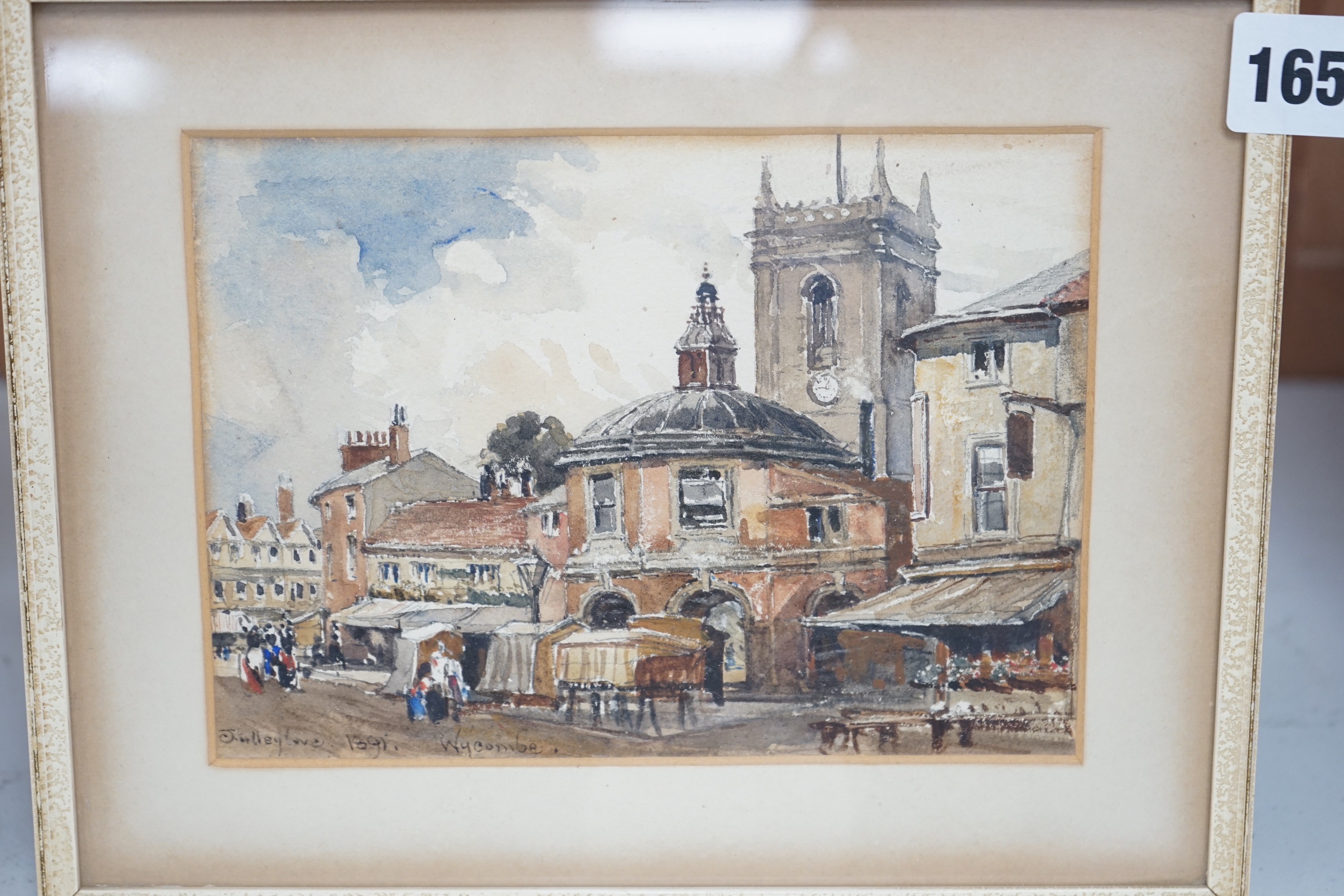 John Fulleylove (1845-1908) watercolour, ‘Wycombe’, signed and dated 1891, 12 x 17cm - Image 2 of 3