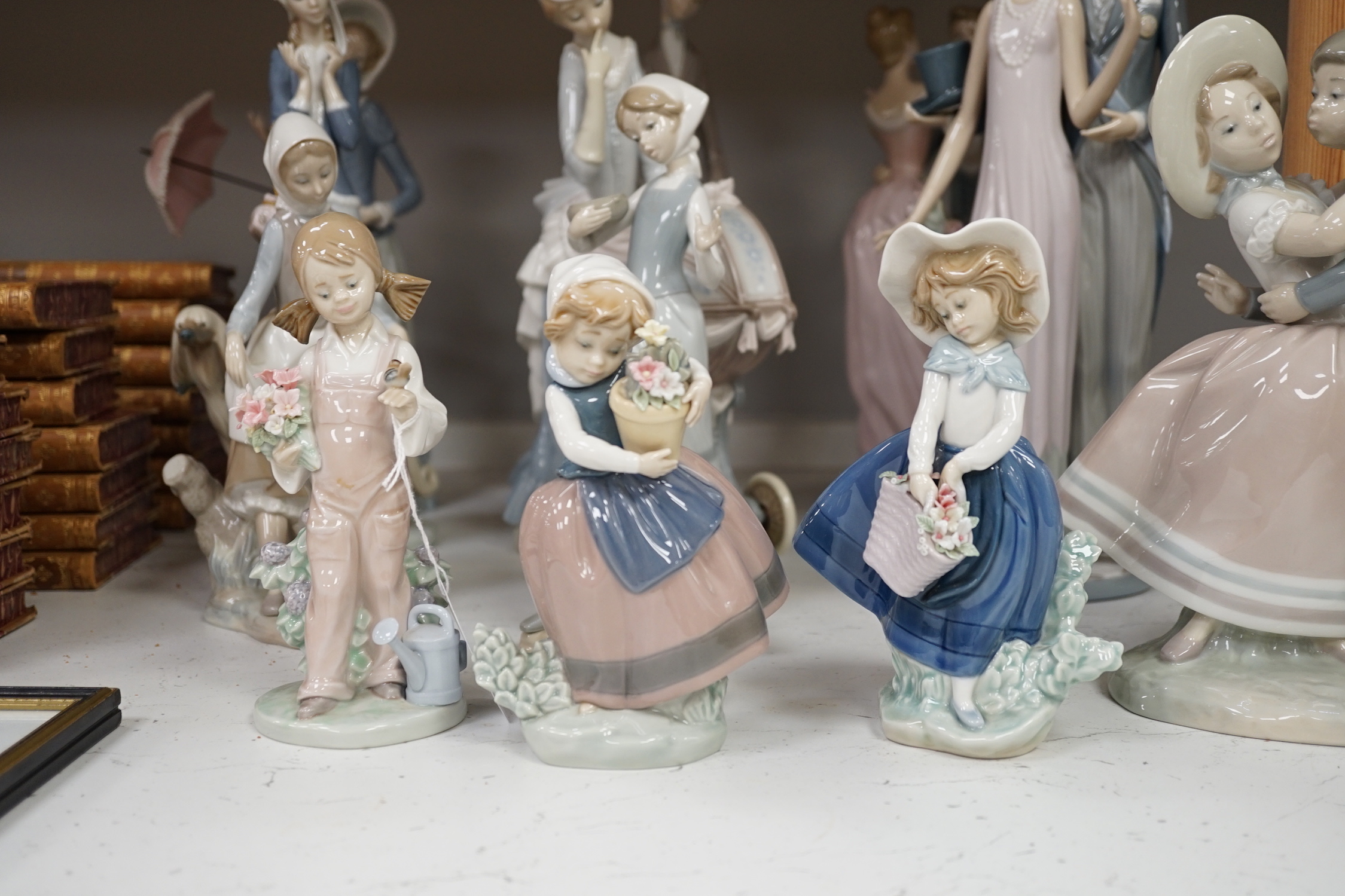 Collection of twelve Lladro figures including Precious Love and High Society - Image 2 of 7