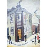 Manner of Laurence Stephen Lowry RBA RA (1887-1976) oil on board, Northern street scene with