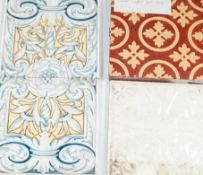 A quantity of various 19th century and later tiles including Mintons, William Brownfield etc,