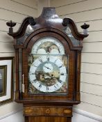 A Victorian North Country mahogany eight day longcase clock, the painted dial marked Collier,