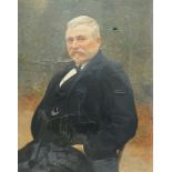 B. Lemeunier, oil on canvas, Half length portrait of a seated gentleman, signed and dated '93, 91