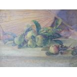 Mary Payne (20th. C) oil on canvas, Still life of apples, signed, 24 x 32cm