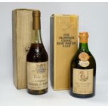 A boxed bottle of Remy Martin VSOP Cognac, a boxed bottle of Cognac Chateau de Lignres and a