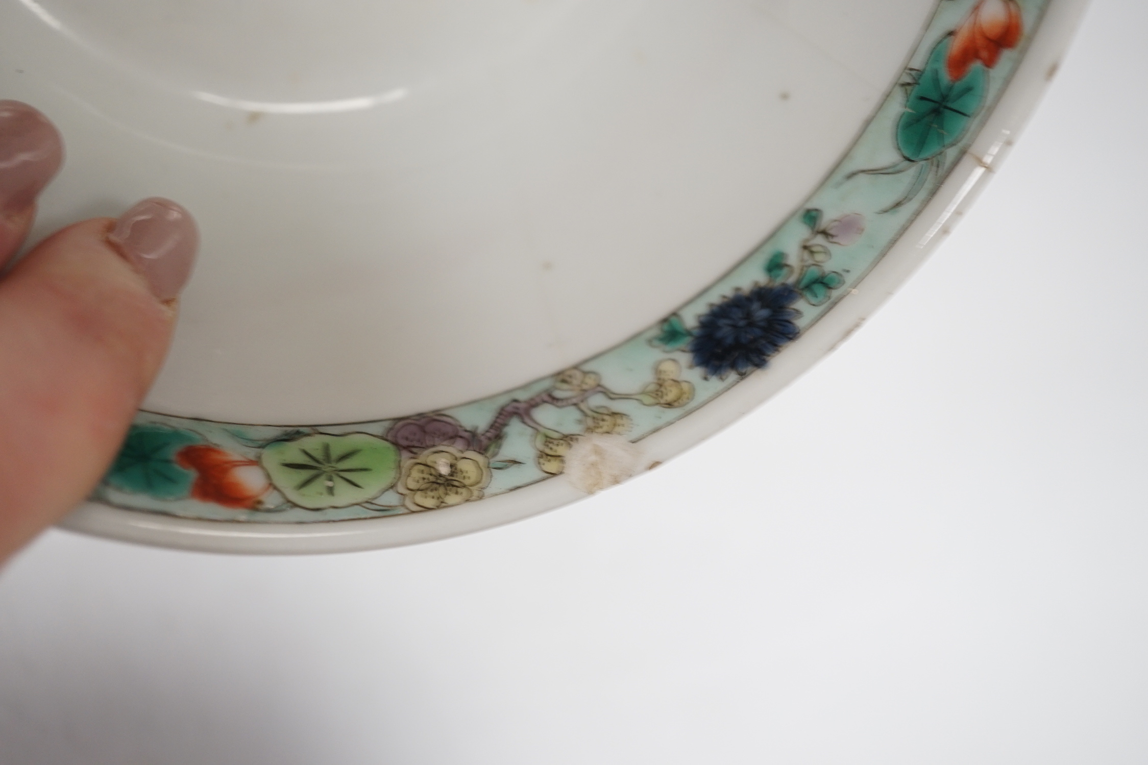 Two Chinese enamelled porcelain bowls, one for the Thai market, late Qing period, largest 16cm in - Image 7 of 10