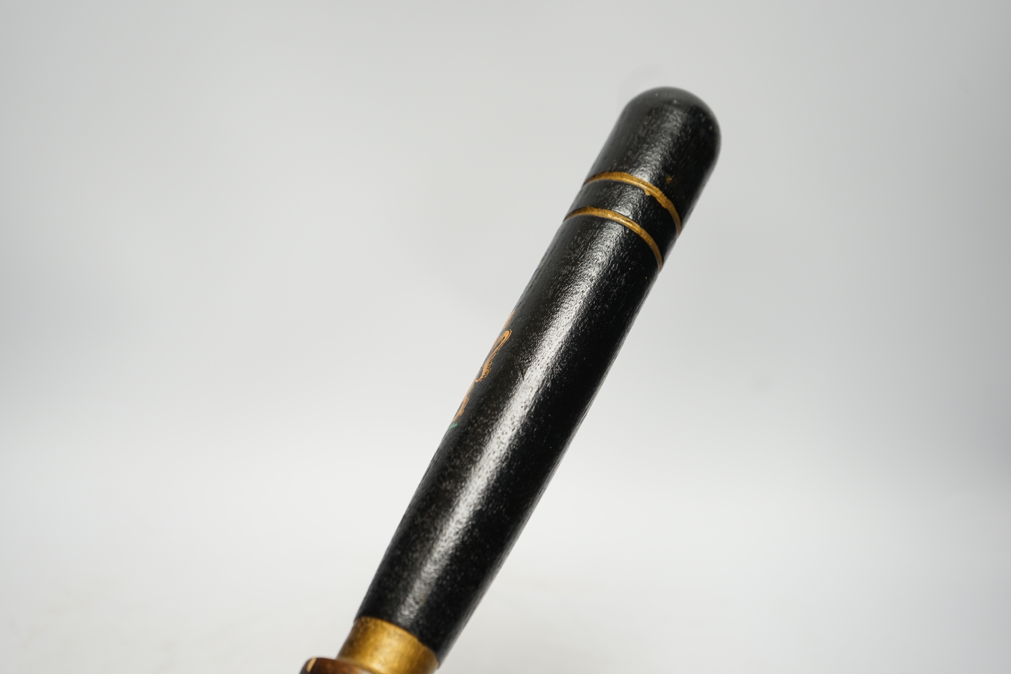 Re-painted Lancashire police truncheon, 45cm in length - Image 4 of 4