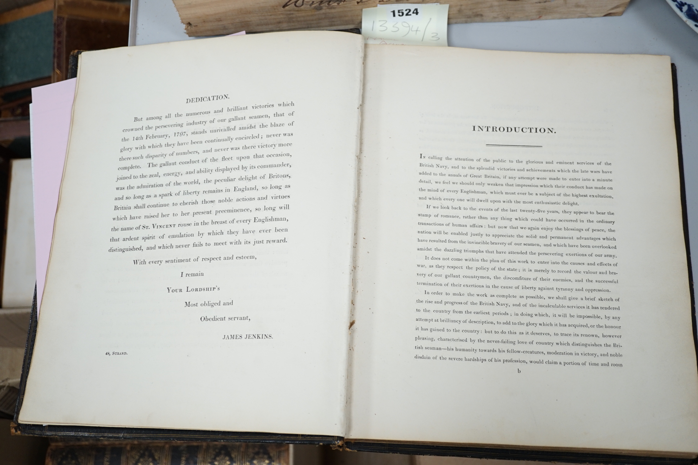 ° ° (Jenkins, James), The Naval Achievements of Great Britain, from the year 1793 to 1817. pictorial - Image 2 of 4