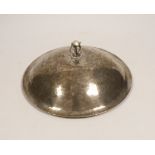 A Charles Robert Ashbee, Guild of Handicraft late Victorian hammered silver muffin dish cover,