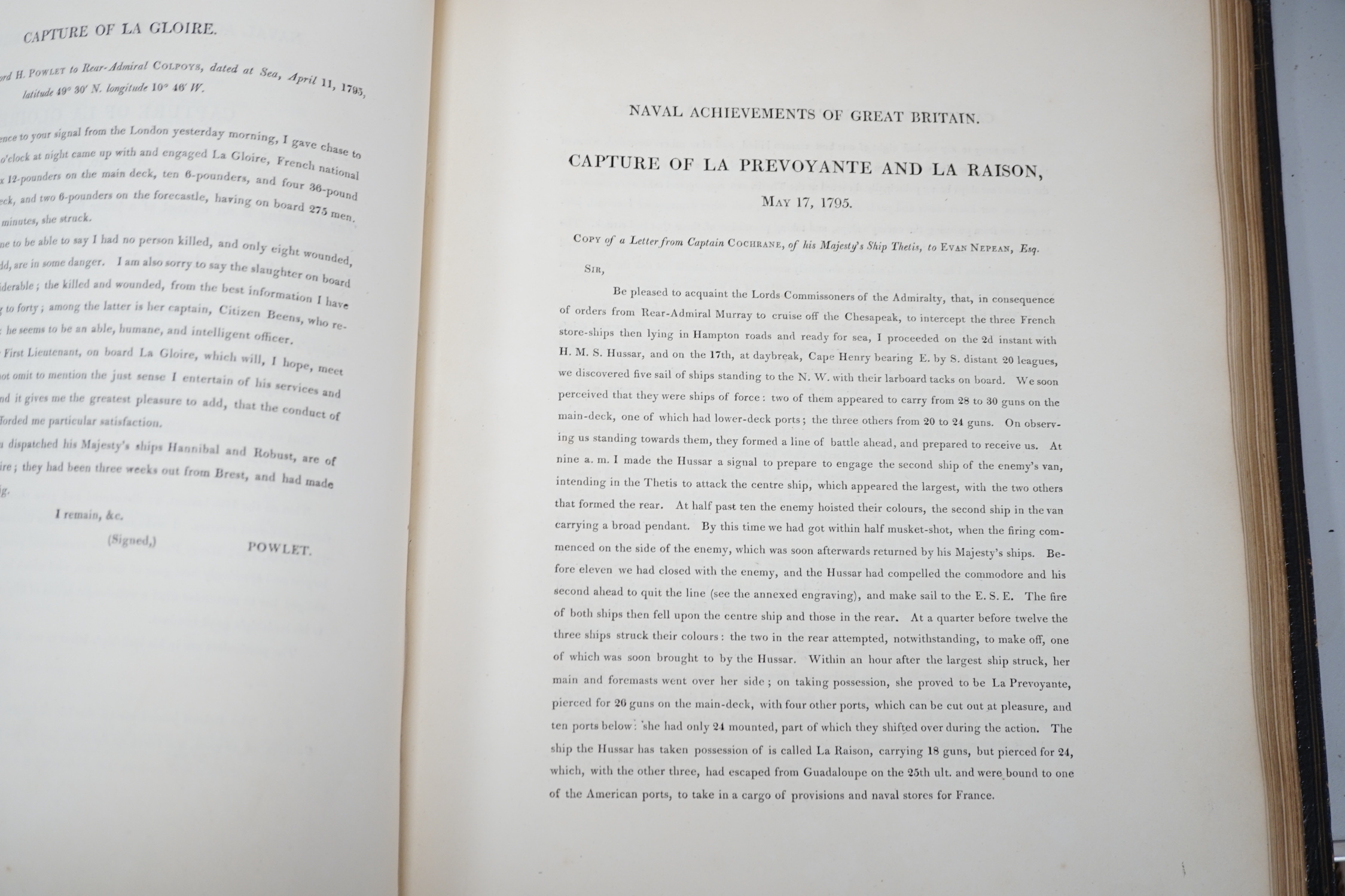 ° ° (Jenkins, James), The Naval Achievements of Great Britain, from the year 1793 to 1817. pictorial - Image 3 of 4