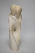 Sally Hersh (1936-2010), Standing figures plaster sculpture, 39cm