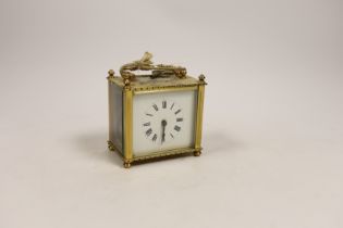 A brass carriage timepiece, 9cm