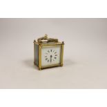 A brass carriage timepiece, 9cm