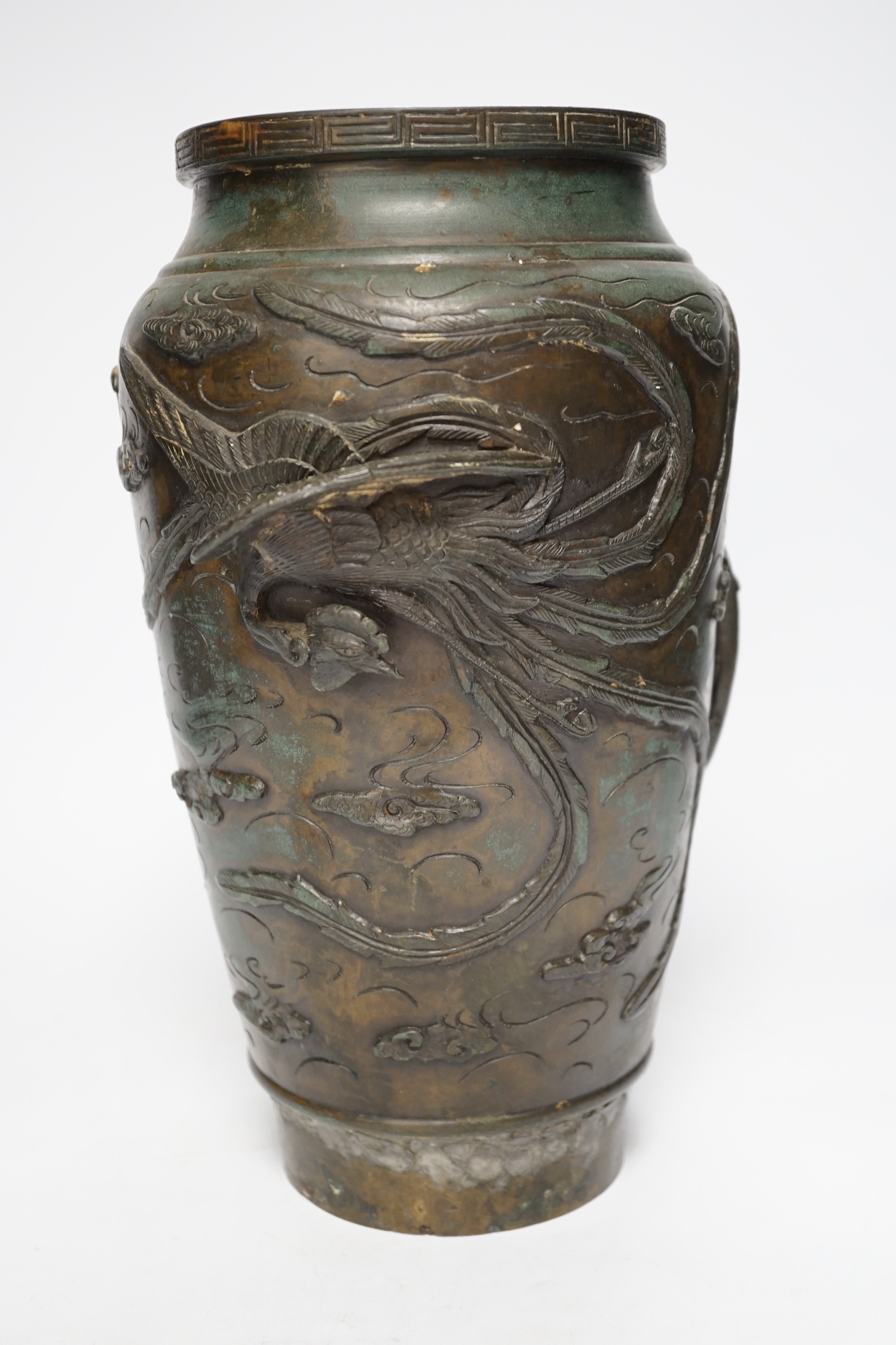 A Japanese bronze ‘dragon’ vase, early 20th century, 29cm - Image 3 of 5