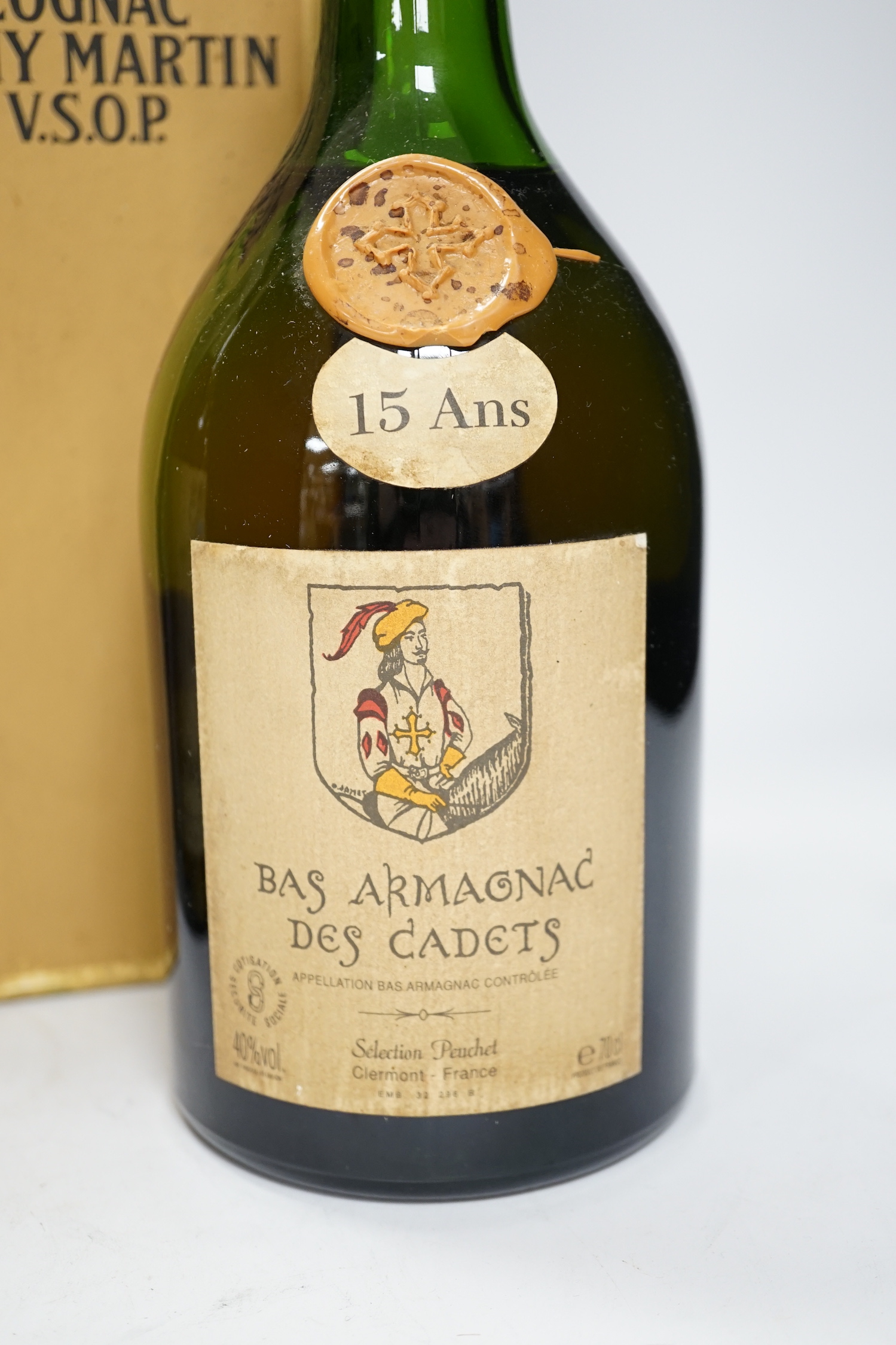 A boxed bottle of Remy Martin VSOP Cognac, a boxed bottle of Cognac Chateau de Lignres and a - Image 3 of 4