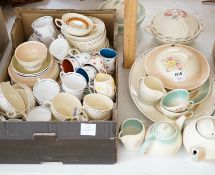 A collection of Susie Cooper ceramics and tablewares including tureens, oval platter and cups and