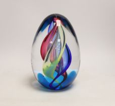 A large ARS, Murano glass egg shaped, marked ARS to base, signed Cammozzo Roberto, height 22cm