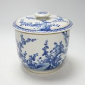 A Chinese porcelain blue and white inscribed jar and cover, 19th century, possibly made for the